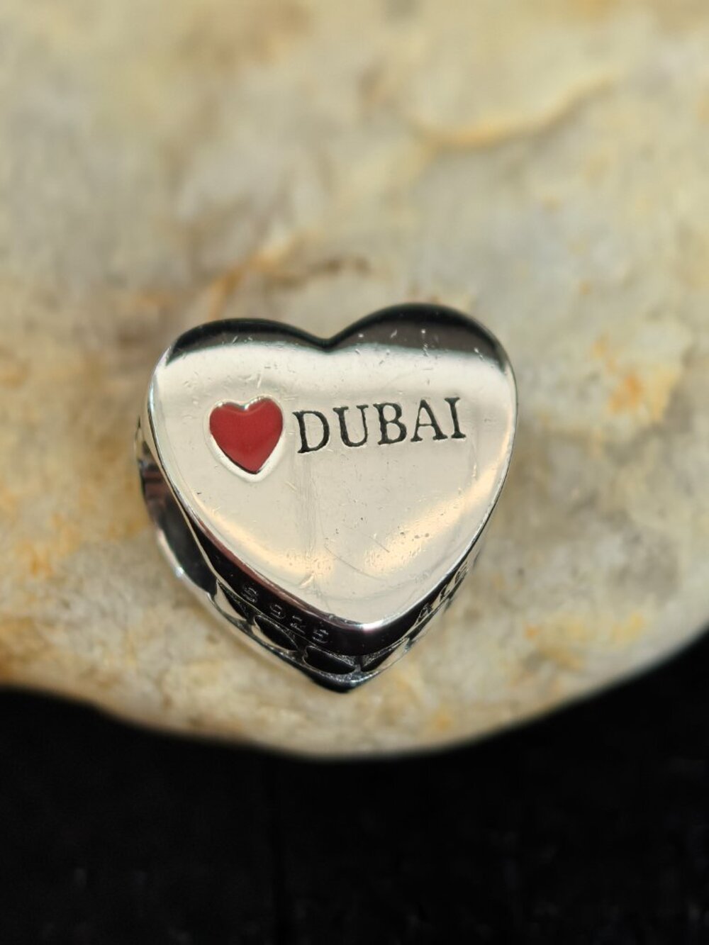 Pandora DUBAI Exclusive Travel Heart Charm, S925 Silver Jewelry (Women's)